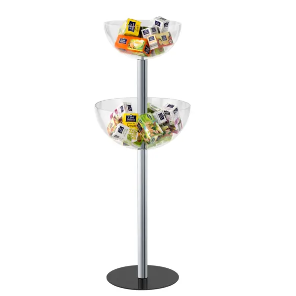 1x EXPO CONTENITORE con 2 SEMISFERA D40cm / D50cm - H116cm
