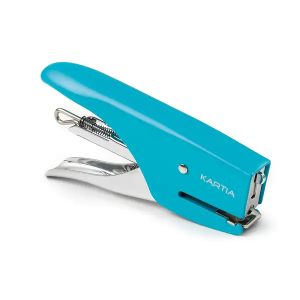 1x  MINI CUCITRICE M013 TURCHESE BLISTER+PUNTI KARTIA
