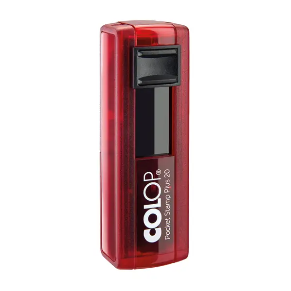1x Timbro Pocket Stamp Plus 20 14x38mm 4righe autoinchiostrante rosso COLOP