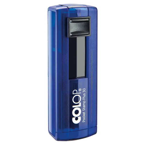 1x Timbro Pocket Stamp Plus 30 18x47mm 5righe autoinchiostrante blu COLOP