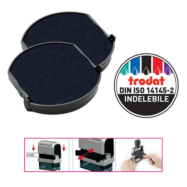 1x BLISTER DA 2 TAMPONI 6/4638 NERO TRODAT