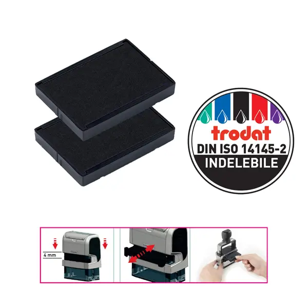 1x BLISTER DA 2 TAMPONI 6/4929 NERO TRODAT