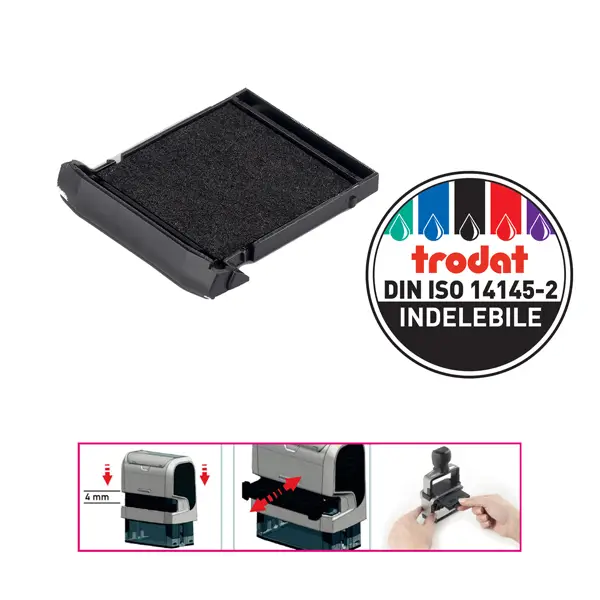 1x BLISTER DA 2 TAMPONI 6/9440 NERO TRODAT