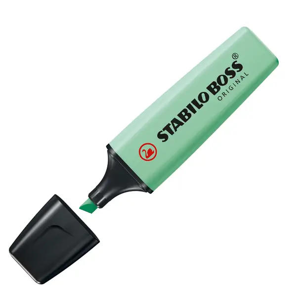 10x EVIDENZIATORE STABILO BOSS PASTEL Verde Menta 70/116