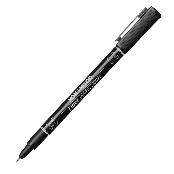 10x FINELINER PROFESSIONAL FIBER NERO 0,05MM KOHINOOR