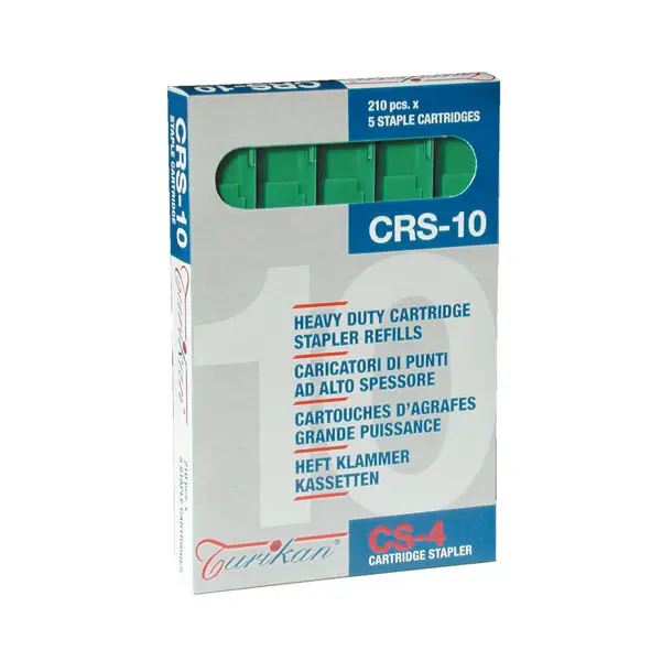 1x 5 caricatori da 210 punti CRS-10 mm verde (fino a 55 fogli) Turikan