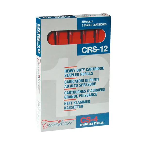 1x 5 caricatori da 210 punti CRS-12 mm rosso (fino a 80 fogli) Turikan