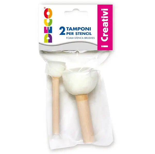 1x Blister 2 tamponi in spugna per stencil art.06830 DECO