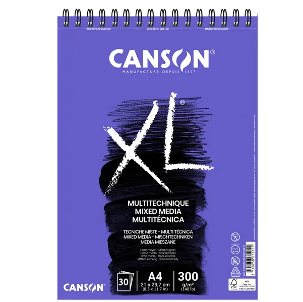 5x Album XL MIX-MEDIA f.to A4 300gr 30fg Canson