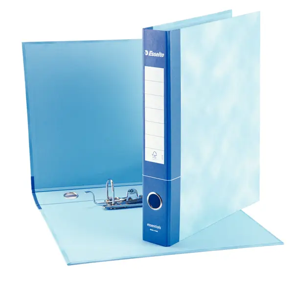 8x Registratore ESSENTIALS G74 blu dorso 5cm f.to protocollo ESSELTE
