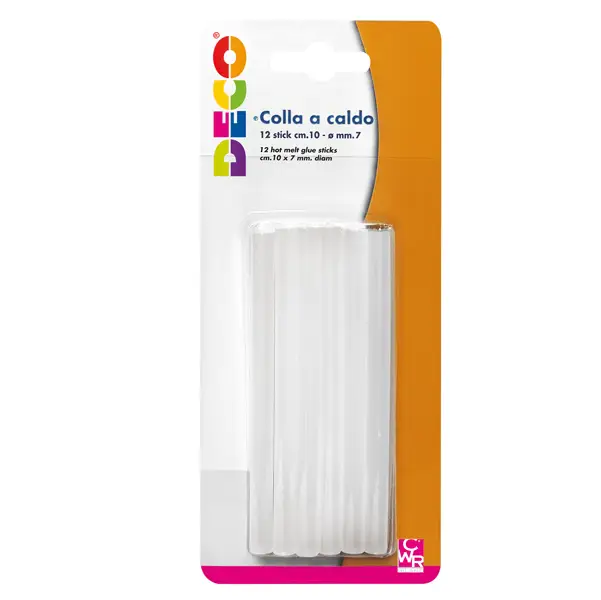 1x 12 stick colle per pistola mini TG02M diam. 7mm - lungh. 10cm DECO