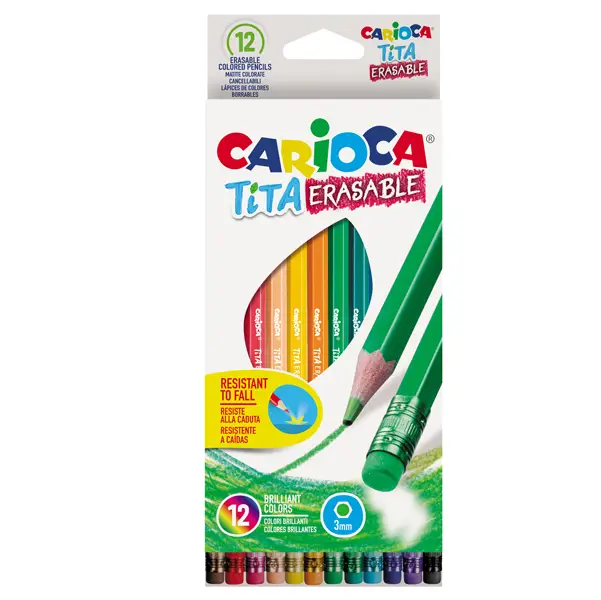 1x Astuccio 12 matite Tita cancellabile colori assortiti Carioca