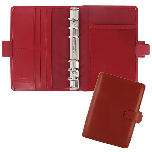 1x Organiser Metropol Personal f.to 188x135x38mm rosso similpelle Filofax