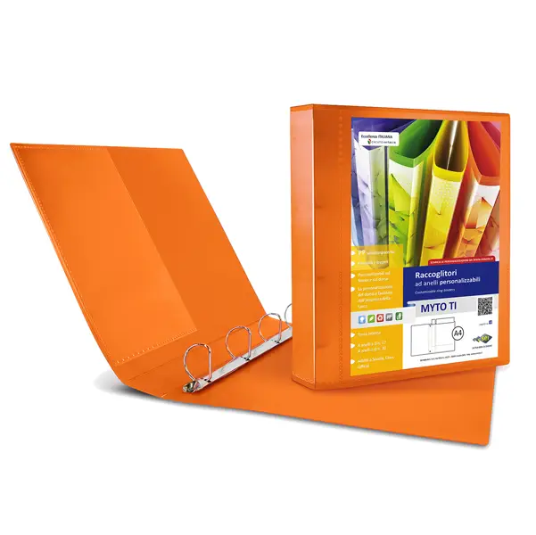 1x Raccoglitore MYTO TI 17 A4 4D 22x30cm arancio personalizzabile SEI ROTA