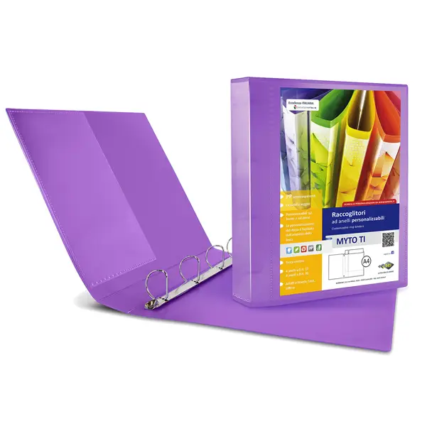 1x Raccoglitore MYTO TI 17 A4 4D 22x30cm lilla personalizzabile SEI ROTA