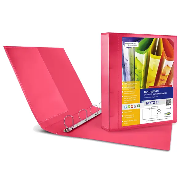 1x Raccoglitore MYTO TI 17 A4 4D 22x30cm rosso personalizzabile SEI ROTA