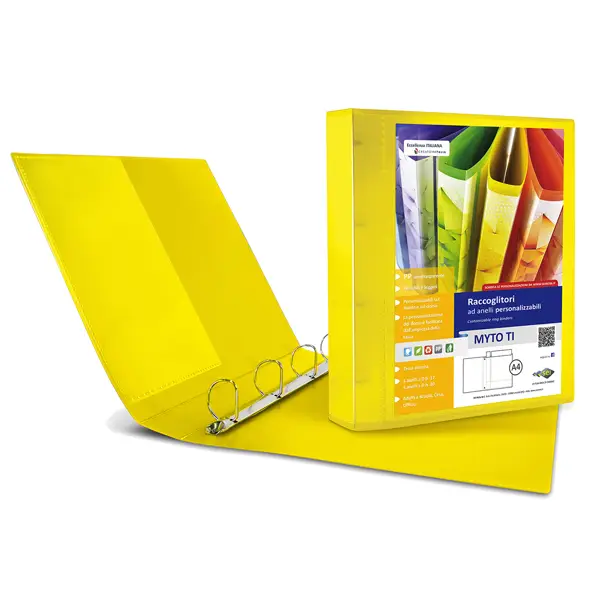 1x Raccoglitore MYTO TI 30 A4 4D 22x30cm giallo personalizzabile SEI ROTA