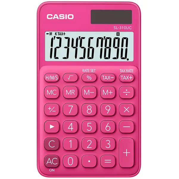 1x Calcolatrice tascabile SL-310UC rosso CASIO