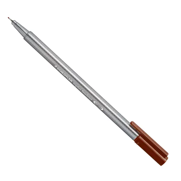 10x Triplus Fineliner punta 0,3mm marrone Van Dyke Staedtler