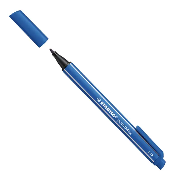 10x Pennarello Point Max punta 0,8mm blu Stabilo