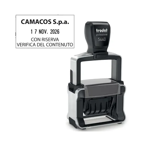 1x Timbro Professional 4.0 5460 DATARIO 56x33mm personaliz autoinch. TRODAT