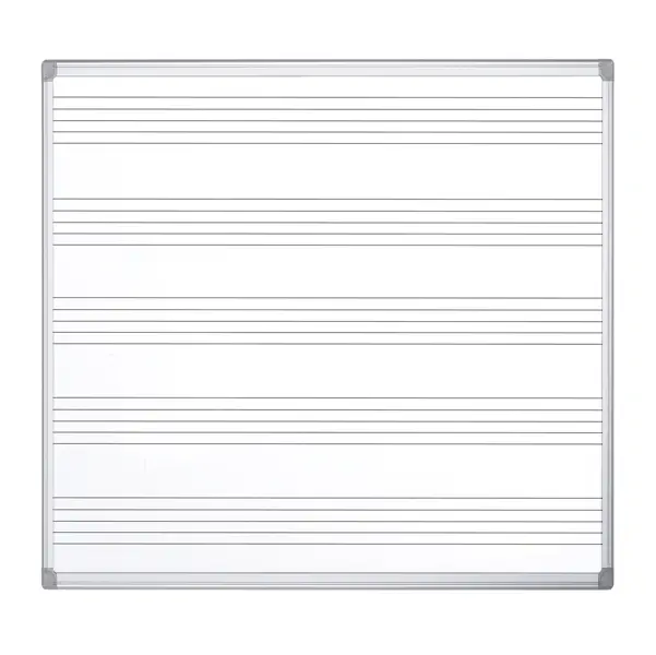 1x Lavagna magnetica con pentagramma 120x120cm Maya Musica Bi-Office