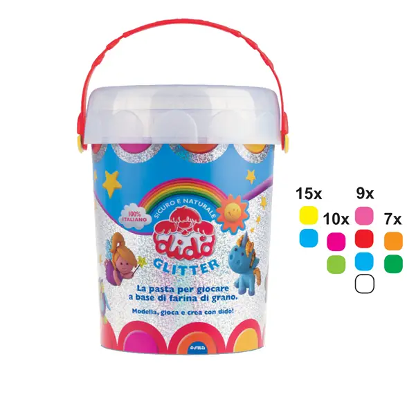 1x Vaso 100 salsicciotti DidO' Glitter 50gr