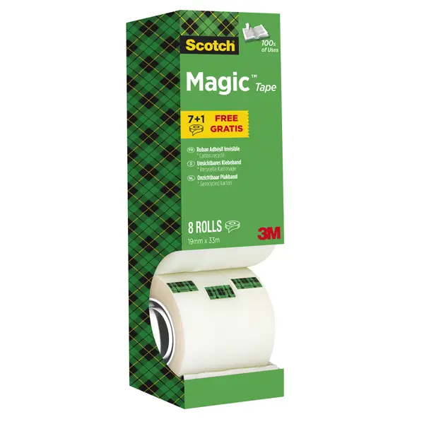 1x Value Pack 7+1 nastri adesivi ScotchR Magic 810 19mmx33mt