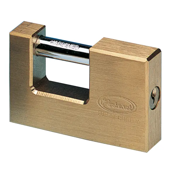 1x Lucchetto corazzato per saracinesca in ottone massiccio 60MM dim 77X50X16,5mm