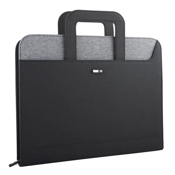 1x Cartella portablocco c/manici nero/grigio dim. 28.5x36cm City Time