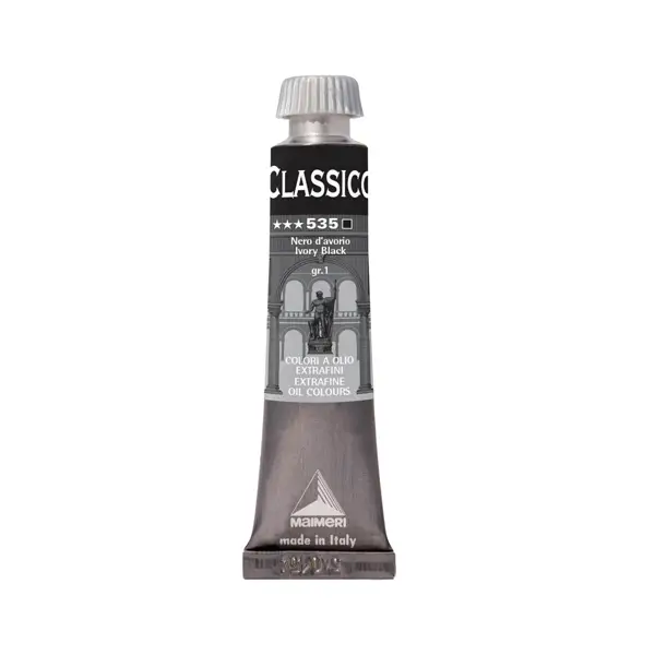 1x Colore a olio extrafine 20ml nero d'avorio Maimeri