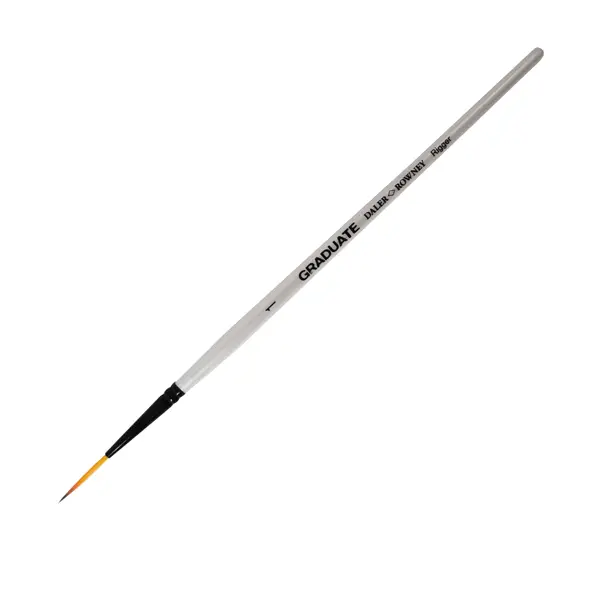 3x Pennello sintetico Graduate Punta lunga n.1 Manico corto Daler Rowney