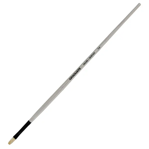 3x Pennello setola naturale Graduate piatto lungo n.8 manico lungo Daler Rowney