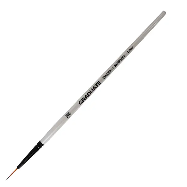 6x Pennello sintetico Graduate Extra Fine n.10/0 manico corto Daler Rowney