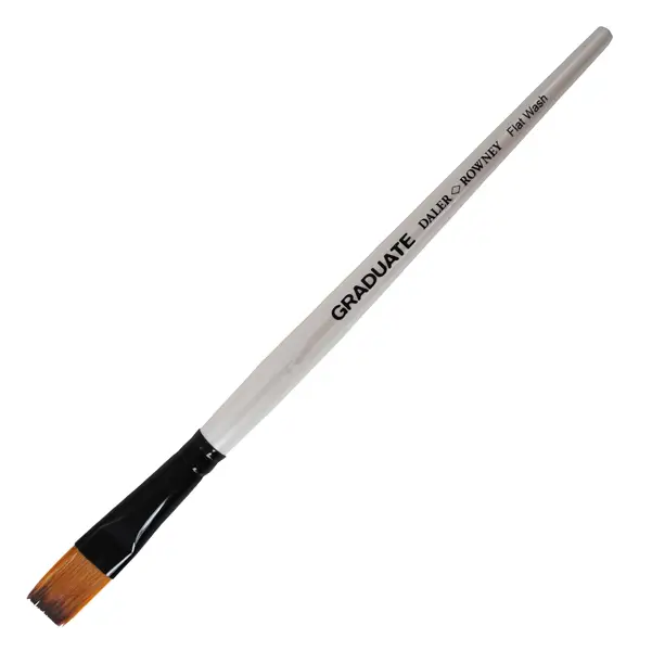 3x Pennello sintetico Graduate piatto quadrato n.1 manico corto Daler Rowney