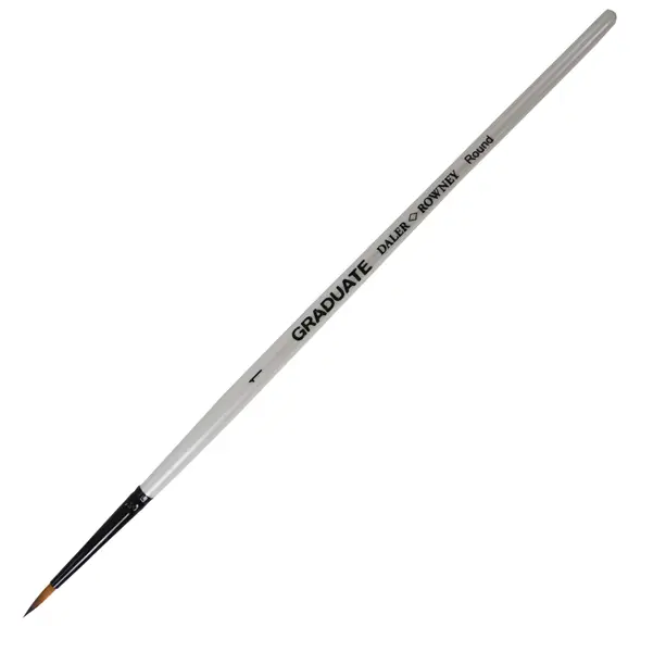 3x Pennello sintetico tondo Graduate n.1 manico corto Daler Rowney