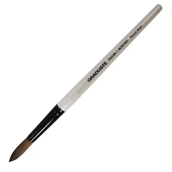 3x Pennello pelo pony tondo Graduate n.26 manico corto Daler Rowney