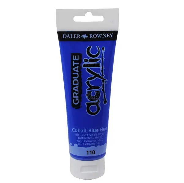 1x Colore acrilico fine Graduate tubo 120 ml blu cobalto imit. Daler Rowney