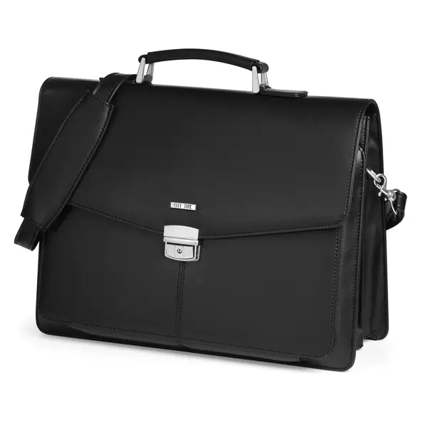 1x Cartella in similpelle nero dim. 41x32x16cm City Time