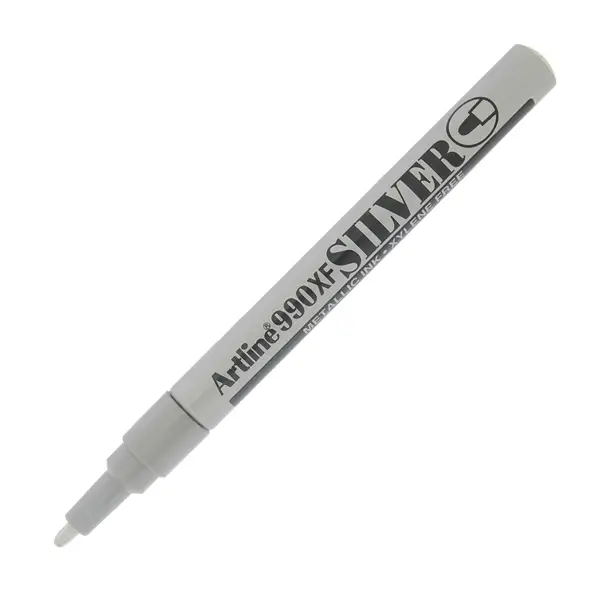 1x Marcatore artline A 990 punta tonda fine a vernice argento