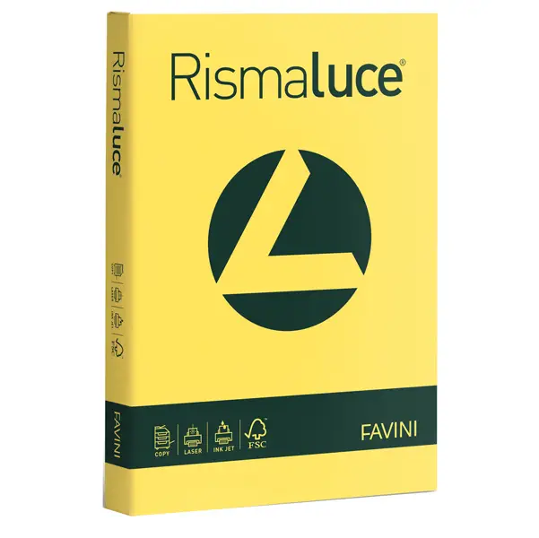 1x Carta RISMALUCE 90gr A4 300fg giallo sole 53 Favini