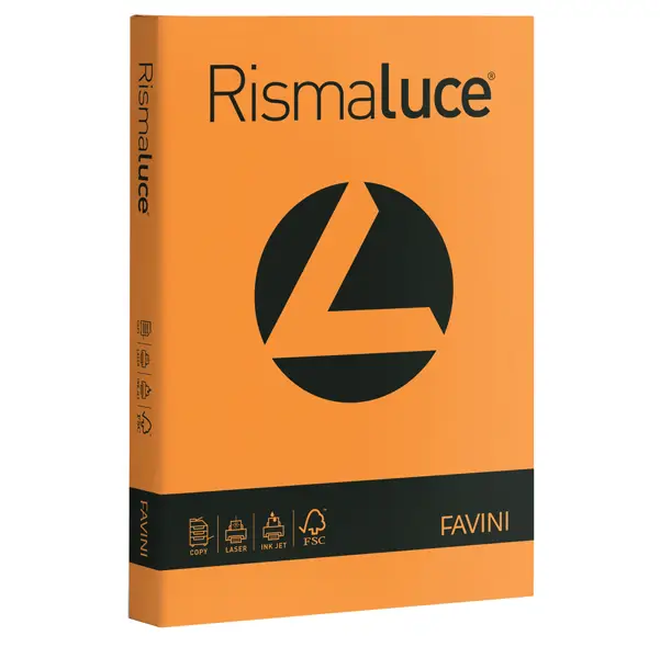 1x Carta RISMALUCE 90gr A4 300fg arancio 56 Favini