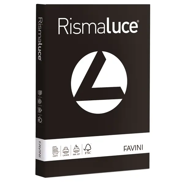 1x Carta RISMALUCE 90gr A4 300fg nero 63 Favini