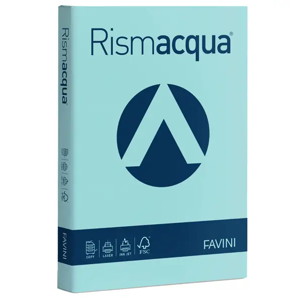 1x Carta RISMACQUA STANDARD A4 90gr 300fg celeste 08 Favini