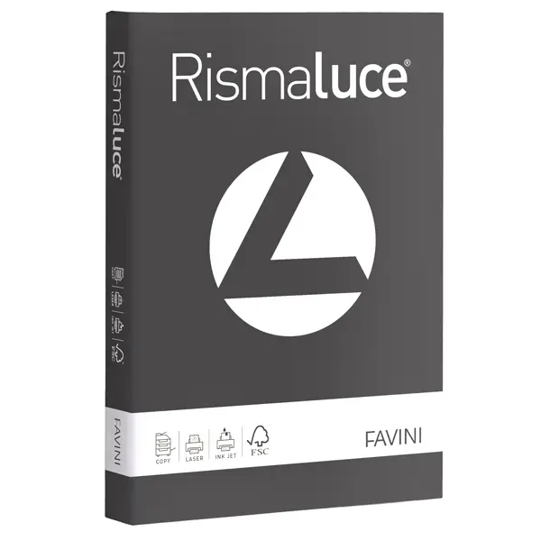 1x Carta RISMALUCE 200gr A4 125fg grafite 72 Favini
