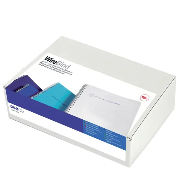 1x Scatola 100 dorsi metallo passo 3:1 34 anelli - 5mm - argento - GBC