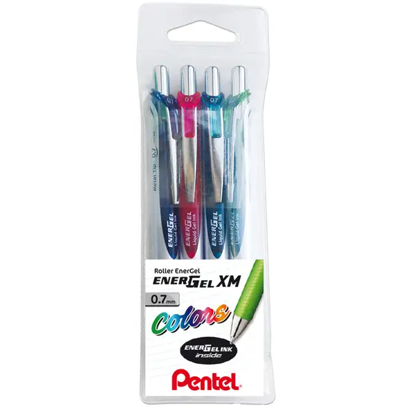 1x Astuccio 4 colori roller scatto ENERGEL XM Click PENTEL