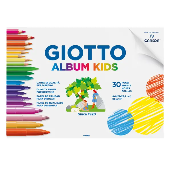 5x Album Kids 5+ f.to A4 90gr 30fg Giotto