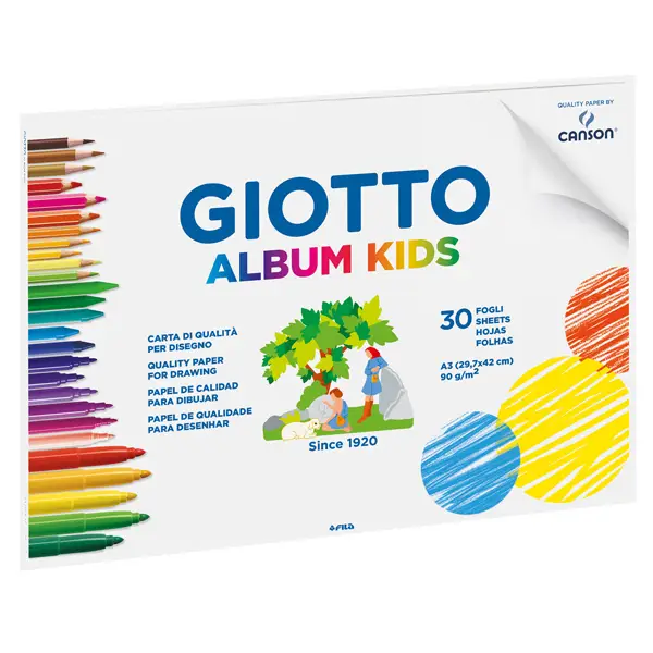 5x Album Little Kids 2+ f.to A3 90gr 30fg Giotto