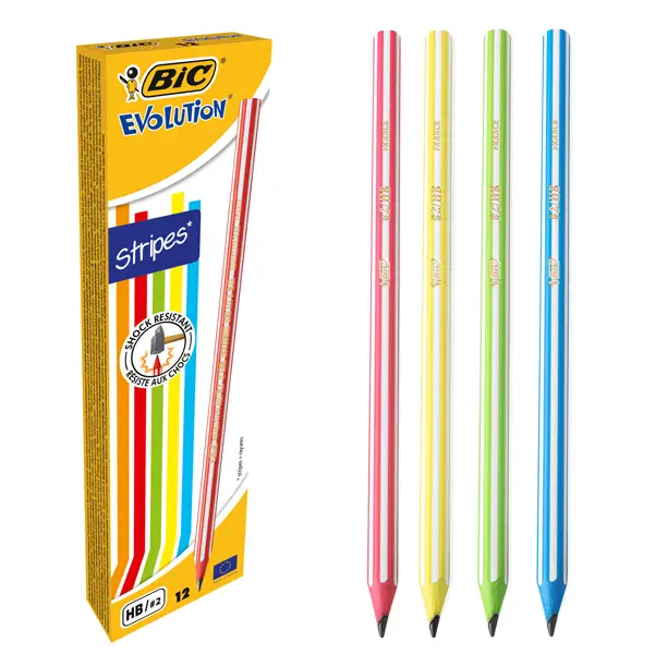 1x Scatola 12 matite Evolution Stripes BIC